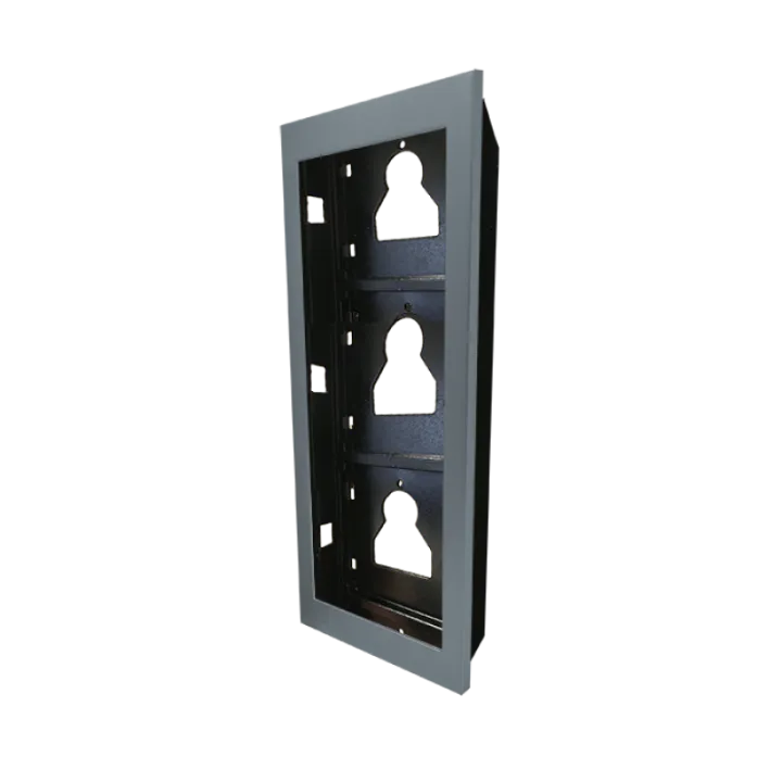 Série Ultra - Cadre Encastré 3 Modules, Aluminium Argenté Ral9006, Anti-Uv
