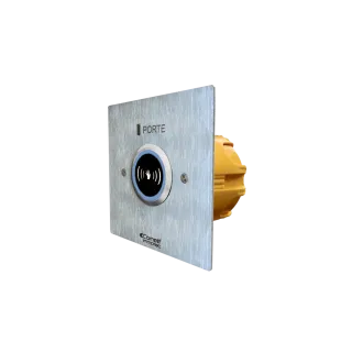 Bouton Infrarouge Lumineux Monté Sur Facade Inox 100X100Mm Pour Pot Diam60