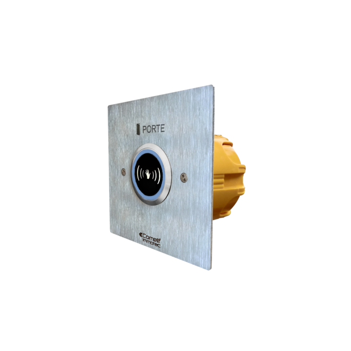 BOUTON S/CONTACT FACADE 100X100 MONT S/POT D'ENCAST CLOISON SEC