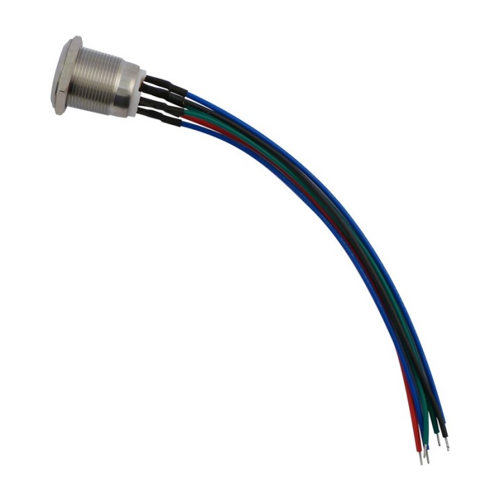Bouton poussoir de sortie NO/NF lumineux Ø 19 mm (obligatoire po