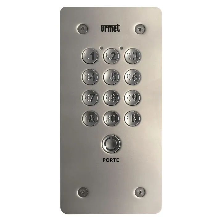 Clavier Codé Inox Microbille - 12 Touches Et Bouton Porte