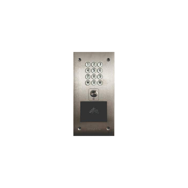CLAVIER CODE 12 TOUCHES INOX + LECTEURS MAINS LIBRES VIGIK