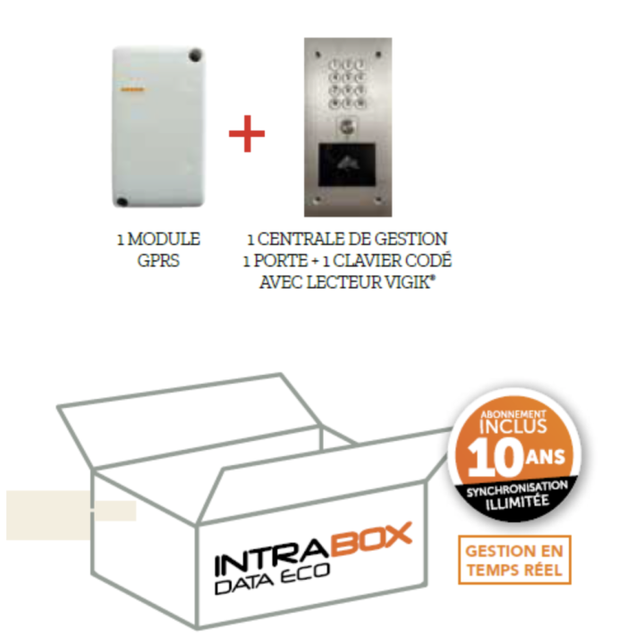 Intrabox Data Eco Clavier Codé avec Lecteur de proximité Vigik®