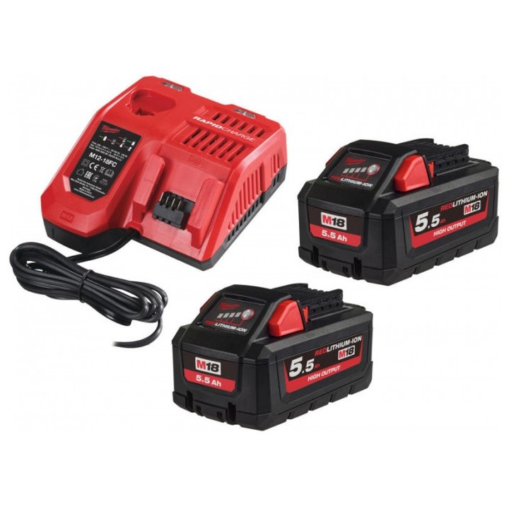 M18 HNRG-552Pack NRJ 18V, 5,5 Ah HIGH-OUTPUT Red Li-ion, syst