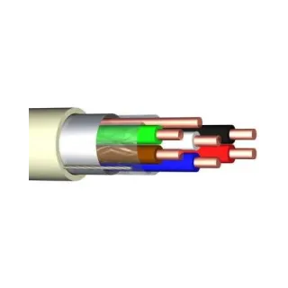 Câble Alarme Souple 10C Cu + 2×0.75 Scr Bob. Bois 500 M