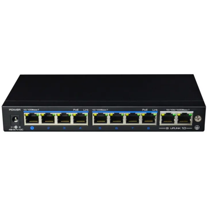 Switch 120W- 8×100Mb/Poe+ & 2×1000Mb Boîte 1 Pc