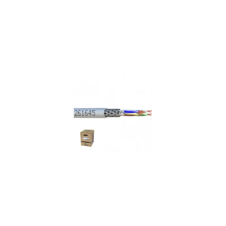 Câble S/Ftp Cat6A Patch Lszh Gris Dévidoir 305 M