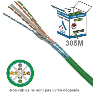 Câble Cat6 Futp Lszh 1X4P 100 Ohm Awg23 Box De 305M