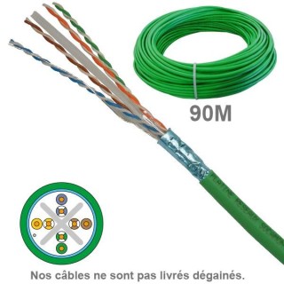 CABLE CAT6 FUTP LSZH 1X4P 100 OHMS AWG23 COURONNE 90M