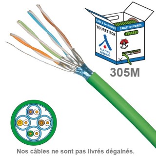 CABLE CAT6A FFTP LSZH 1X4P 100 OHMS AWG23 BOX 305 M