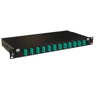 Tiroir Optique 19'S 12 Sc Multimode Duplex Om3 Om4 Aqua/Kit Management