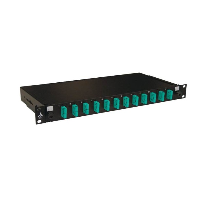 Tiroir Optique 19' 12 Sc Multimode Duplex Om3 Om4 Aqua/Kit Management