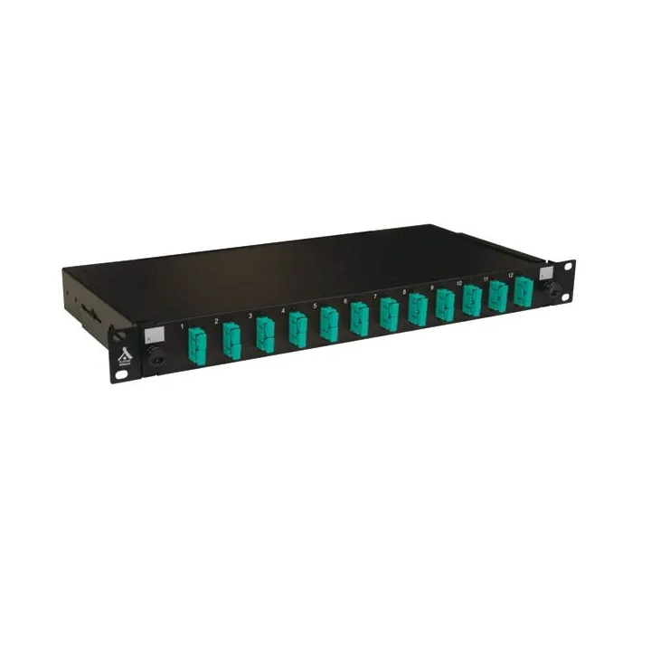 Tiroir Optique 19'S 12 Sc Multimode Duplex Om3 Om4 Aqua/Kit Management