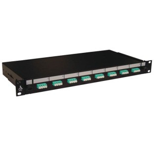 TIROIR OPTIQUE 19' 8 LC MULTI QUAD OM3 OM4 AQUA/ KIT MANAGEMENT