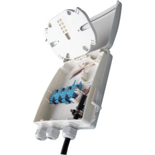 BOIT FTTX 8 PORTS POUR TRAVERSE DE CLOISON SC SIMPLEX/LC DUPLEX