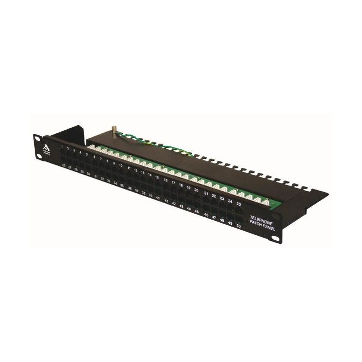 PANNEAU 50 PORTS RJ45 UTP CAT3 3/6-4/5 1U CONNEXIONS TYPE 110