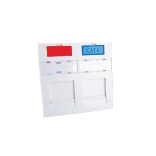 PLASTRON DROIT 2 ENTREES KEYSTONE CL 45X45 AVEC*
