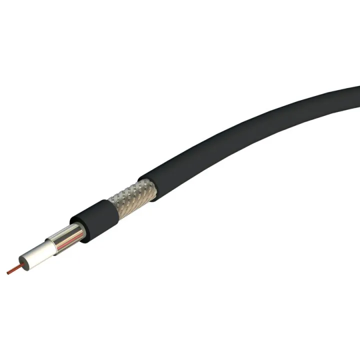 Câble Coax 11Db 75Ohms Pe Noir Ext Classe A Bc100M