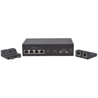 Kit Switch Deport Hdmi Sur 4 Rj45 40 Mètres