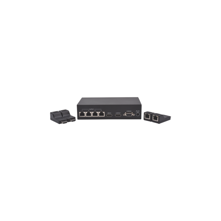 Kit Switch Deport Hdmi Sur 4 Rj45 40 Mètres