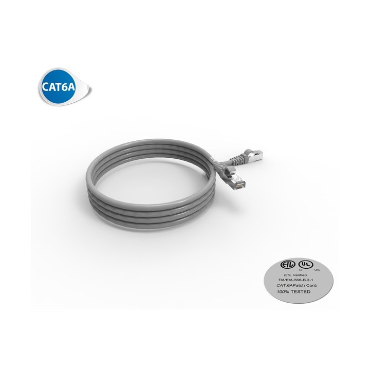 CORDON RJ45 CAT6A SFTP 100 OHMS LSOH GRIS LG 2M*