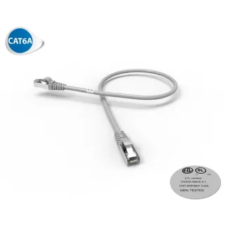 Cordon Rj45 Cat6A Sftp 100 Ohms Lsoh Surmoule Gris Lg 0,50M