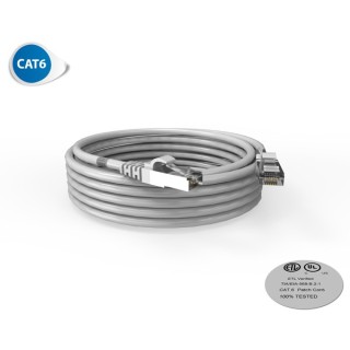 CORDON RJ45 CAT6 FUTP 100OHMS LSOH SURMOULE GRIS LG 5M*