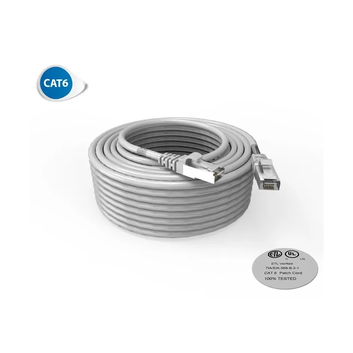 Cordon Rj45 Cat6 Futp 100Ohms Lsoh Surmoule Gris Lg 20M