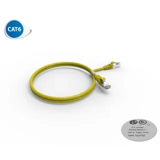 Cordon Rj45 Cat6 Futp 100Ohm Lsoh Surmoule Jaune Longueur 1M