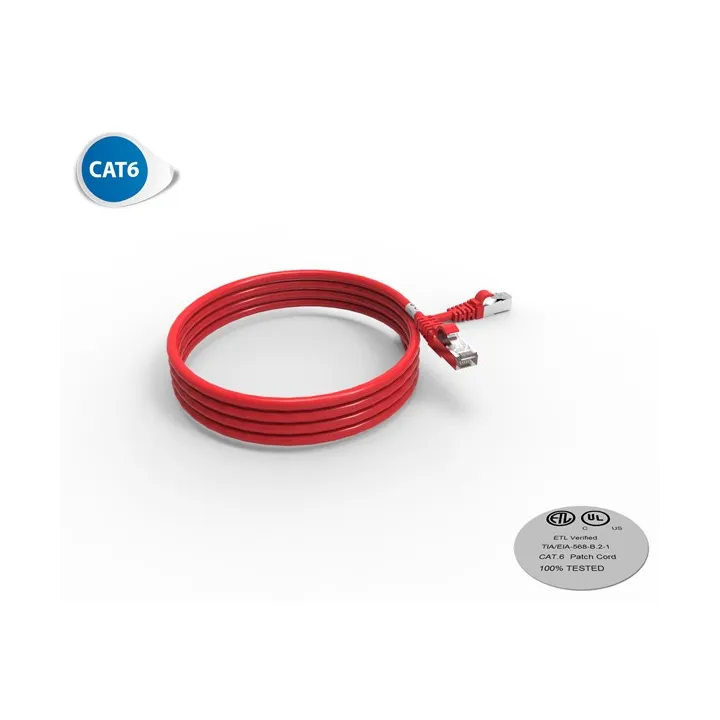Cordon Rj45 Cat6 Futp 100Ohms Lsoh Surmoule Rouge Lg 2M