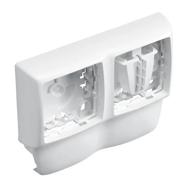 Cadre Double Appareillage Saillie Legrand 20, 22X12Mm-Pour Moulure Keva 22X12Mm