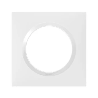 Plaque Carrée Dooxie 1 Poste Finition Blanc