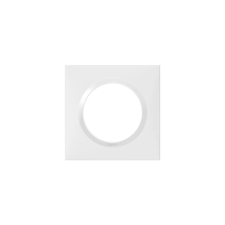 Plaque Carrée Dooxie 1 Poste Finition Blanc
