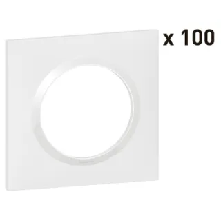 Lot De 100 Plaques Carrées Dooxie 1 Poste Finition Blanc