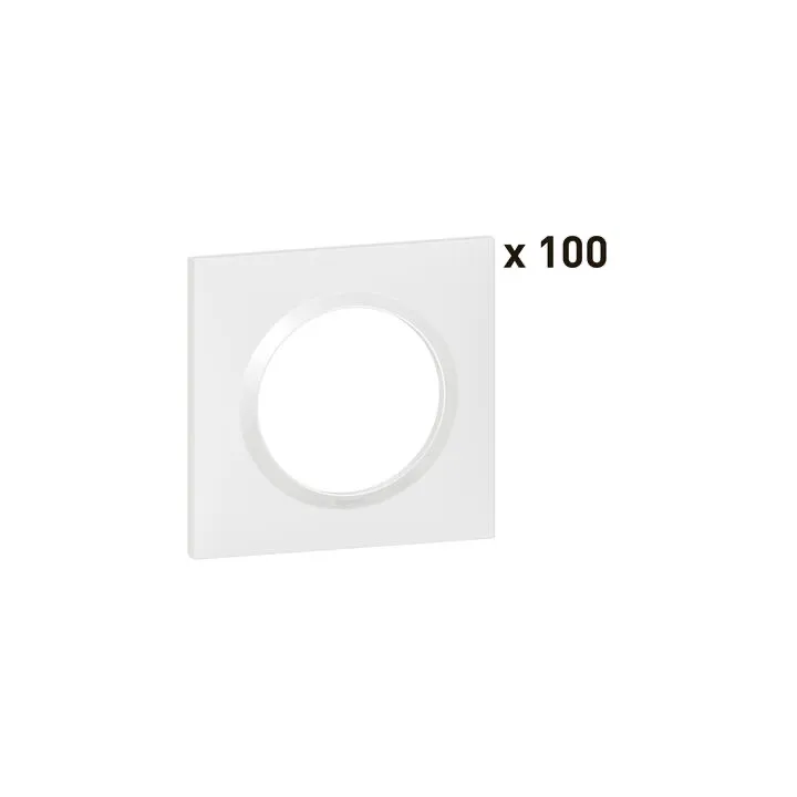 Lot De 100 Plaques Carrées Dooxie 1 Poste Finition Blanc