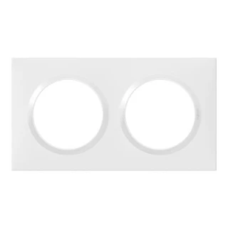 Plaque Carrée Dooxie 2 Postes Finition Blanc