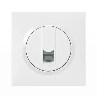 Prise Rj45 Catégorie 6 Ftp Dooxie One Livré Avec Plaque Carrée Blanche