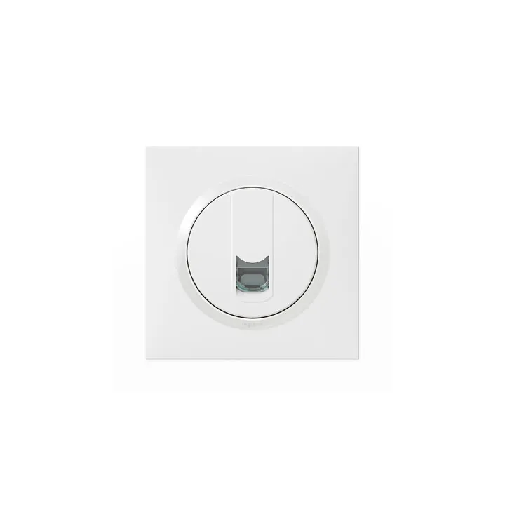 Prise Rj45 Catégorie 6 Ftp Dooxie One Livré Avec Plaque Carrée Blanche