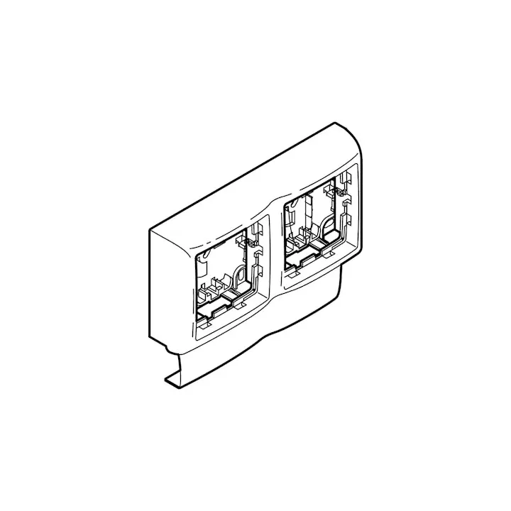 Cadre Double Appareillage Saillie Legrand - Pour Moulure Keva 50X20Mm - Blanc