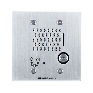 Platine Audio Encastrée Inox 1 Bp Ip/Sip Hauteur 120 Mm