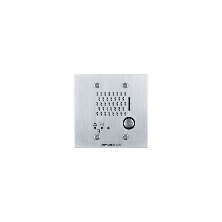 Platine Audio Encastrée Inox 1 Bp Ip/Sip Hauteur 120 Mm
