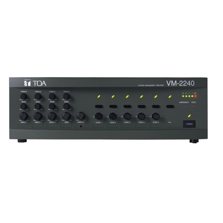 Ampli mélangeur 6entrées 240W-5 zones  (équerre MB-36 en option)