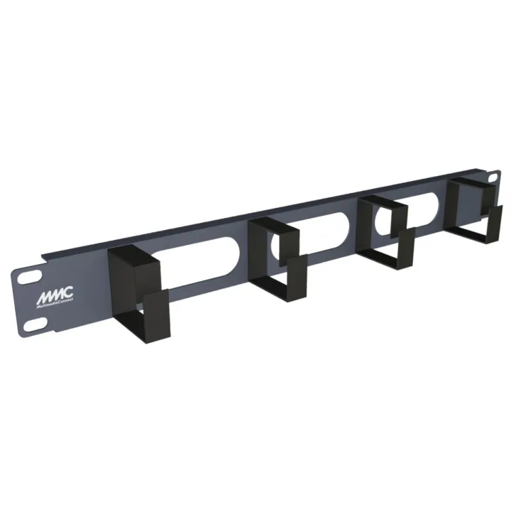 Panneau 19'' Guide Cordons Avec 4 Anneaux Plastiques 1U