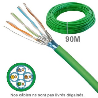CABLE CAT6A FFTP LSZH 1X4P 100 OHMS AWG23 COURONNE 90M