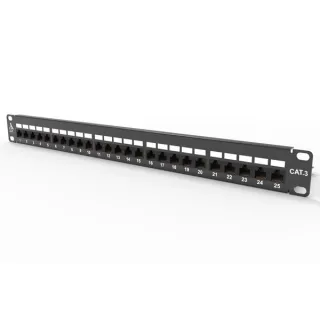 Panneau 25 Ports Rj45 Utp Cat3 3/6-4/5 1U Connexions Type 110