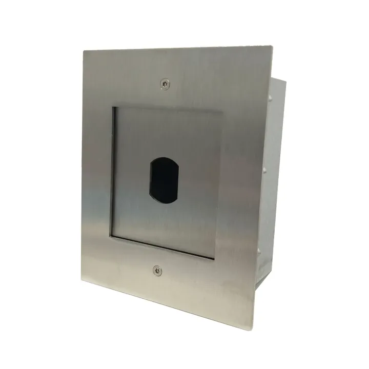 Boîtier Inox Brosse 1 Mod Enc + Facade Zmmis-A