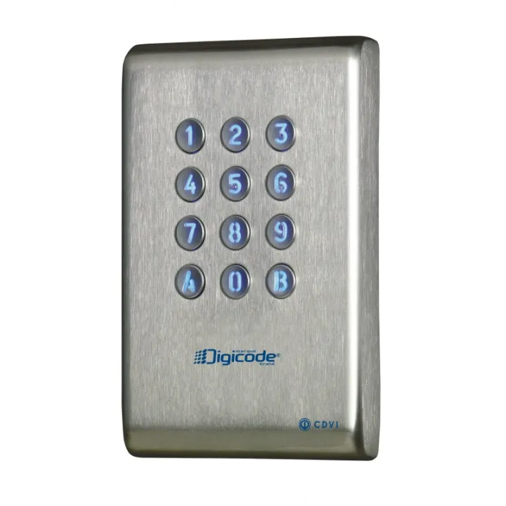 Clavier Codé Digicode® Inox -100 2 Relais Élec Intégrée 12-24 Vdc
