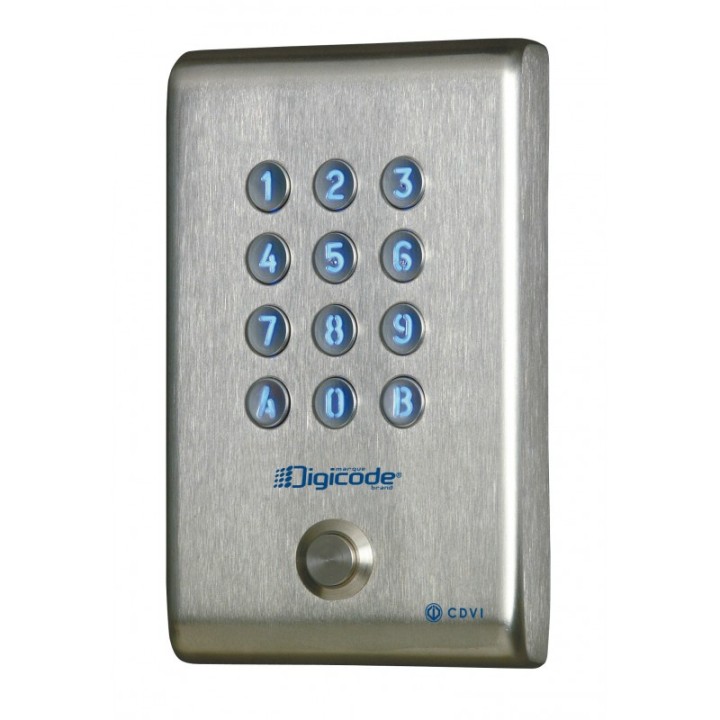 DIGICODE® INOX + BOUTON POUSSOIR-2 RELAIS