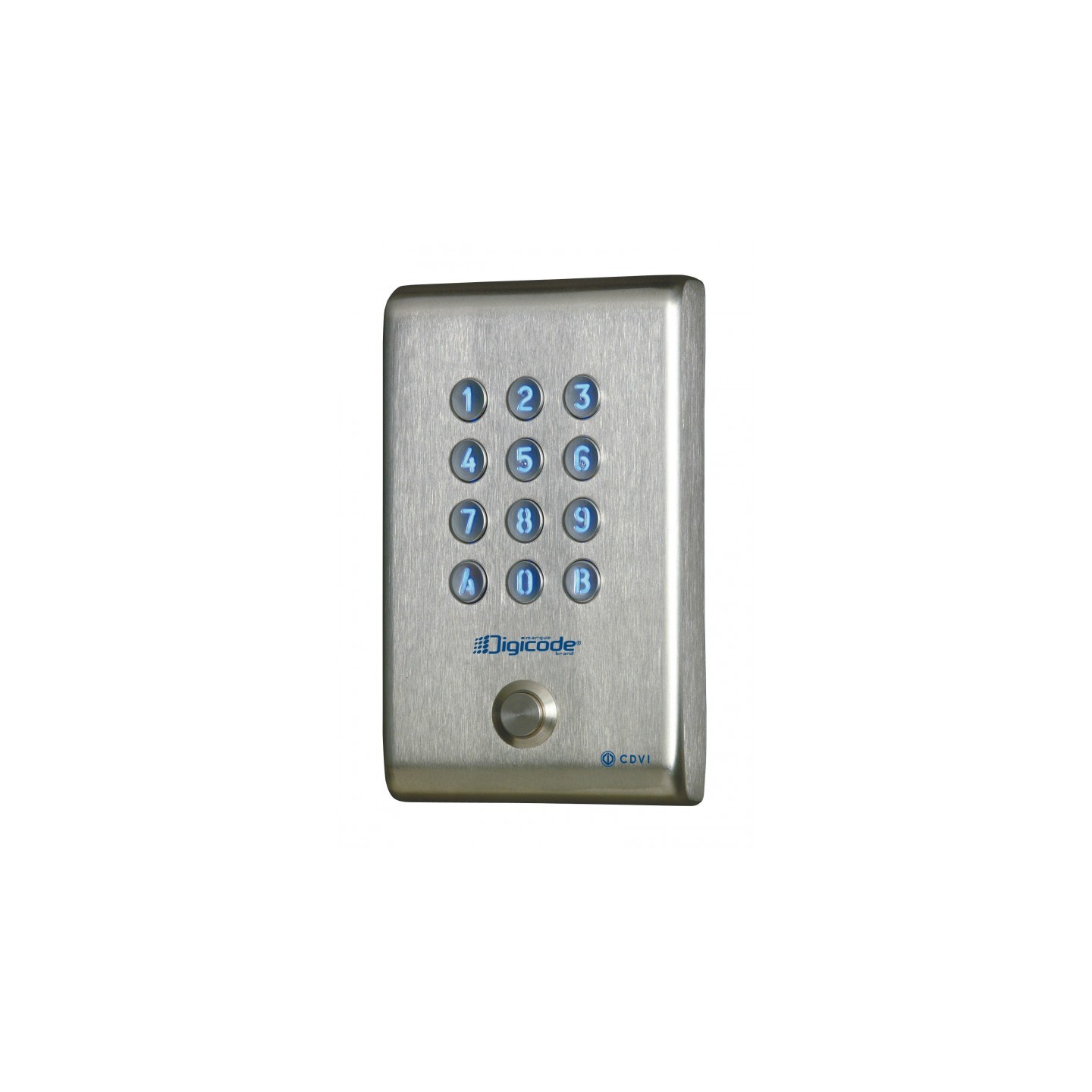 CDVI Digicode Inox Rétroéclairé – Clavier à Code Encastré 3 Relais – Fabriqué En France