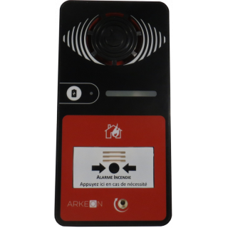 ALARME TYPE 4 A PILE AVEC FLASH NOIRE